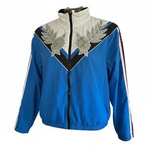 Victoria’s Secret PINK Anorak Windbreaker Jacket Blue with Bling X-small